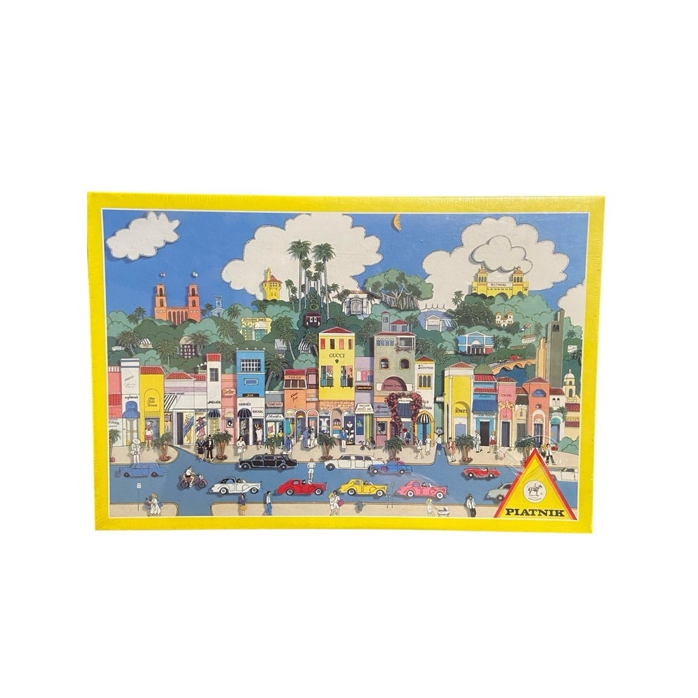 Vintage Sealed Planik Austria 1000 Piece Puzzle Moon Over Palm Beach No 5579